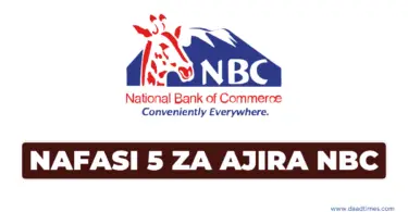 5 Vacancies Open at NBC Bank Tanzania