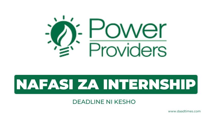 Data Entry and Stores Internship at Power Providers Tanzania
