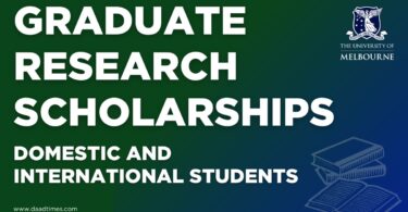 Graduate Research Scholarships at University of Melbourne For International 2024