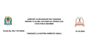 Majina ya Walioitwa kwenye Usaili Mzumbe Utumishi 16 October 2024